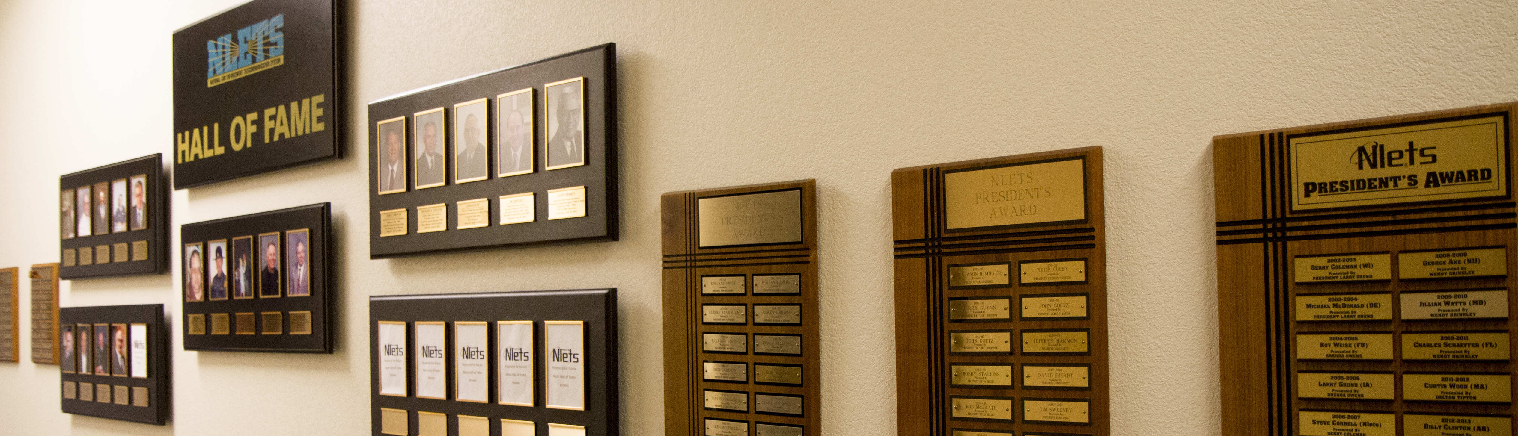 Image of wall of awards