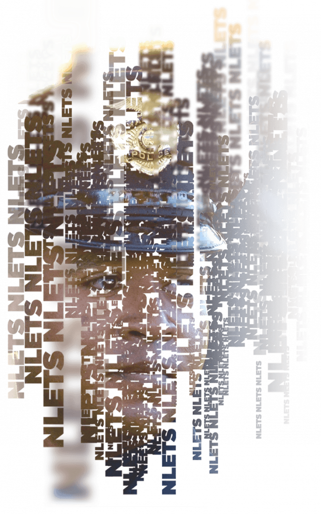Mosaic of text over face
